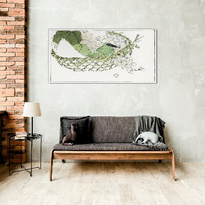 Glas foto Groene fruitmand