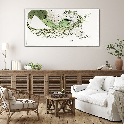 Glas foto Groene fruitmand