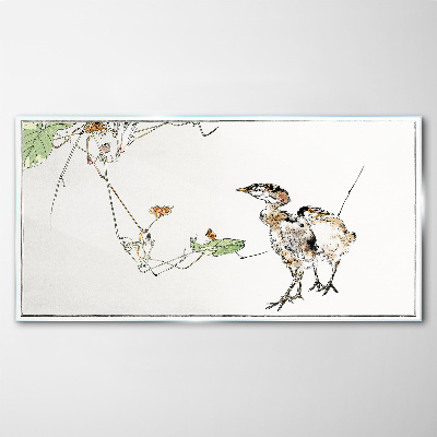 Foto op glas Vogels tussen de vegetatie