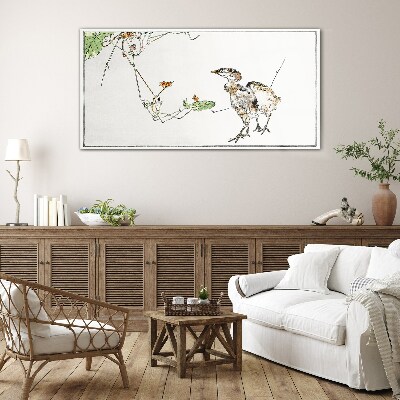 Foto op glas Vogels tussen de vegetatie