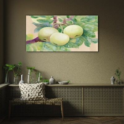 Glas foto Appeltuin in pastelkleuren