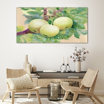 Glas foto Appeltuin in pastelkleuren