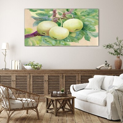 Glas foto Appeltuin in pastelkleuren