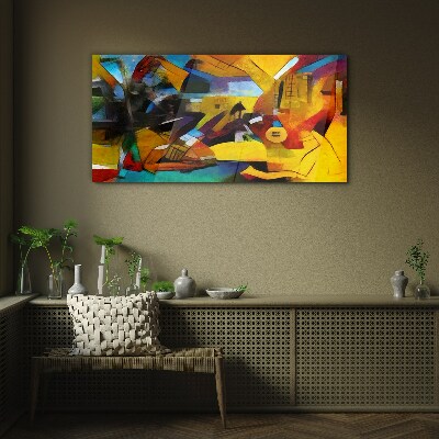 Schilderij op glas Abstract landschap in intense kleuren