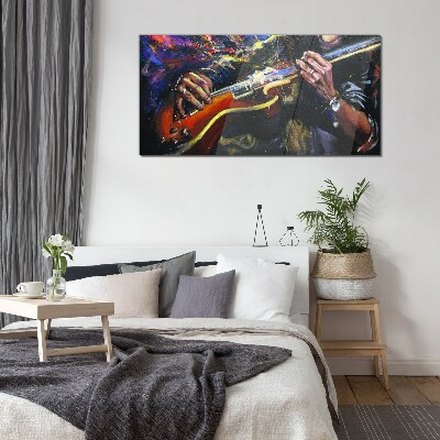 Schilderij op glas Muzikale passie in kleuren