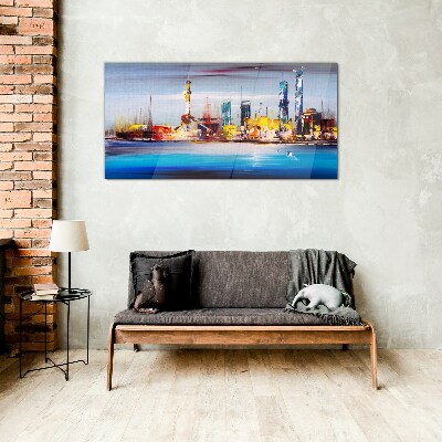 Glas foto Modern stadsgezicht panorama