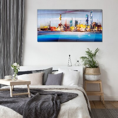 Glas foto Modern stadsgezicht panorama