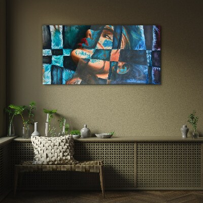 Schilderij op glas Fragmenten van emotie in kleur