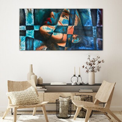 Schilderij op glas Fragmenten van emotie in kleur