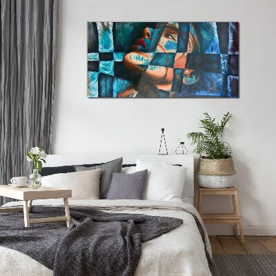 Schilderij op glas Fragmenten van emotie in kleur