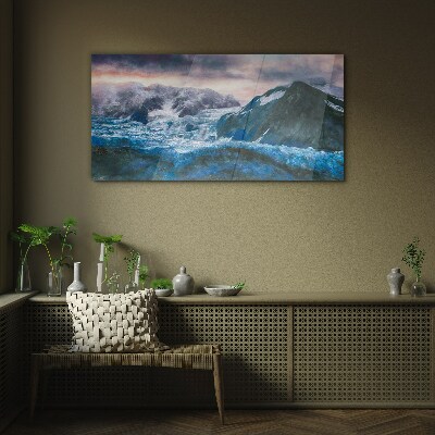 Foto op glas IJzige berglandschappen