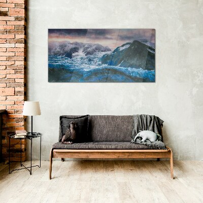 Foto op glas IJzige berglandschappen