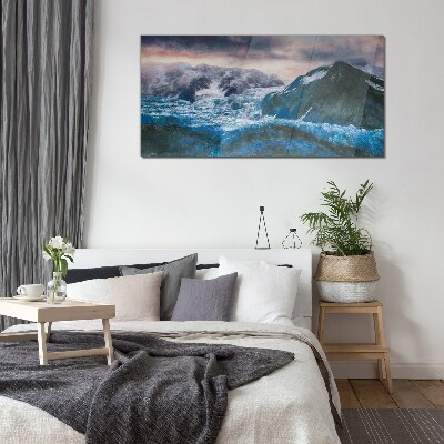 Foto op glas IJzige berglandschappen