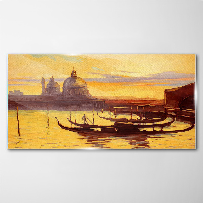 Foto op glas De gouden wateren van Venetië
