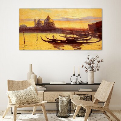 Foto op glas De gouden wateren van Venetië