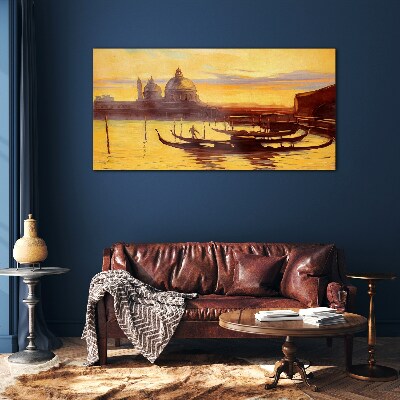 Foto op glas De gouden wateren van Venetië