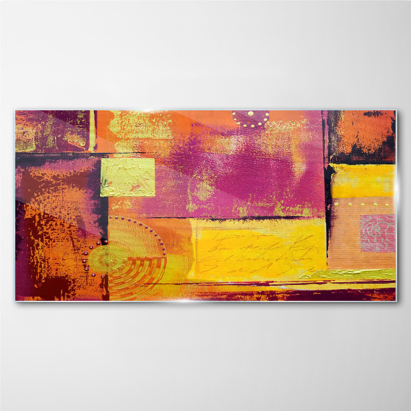 Schilderij op glas Kleurrijke abstracte composities
