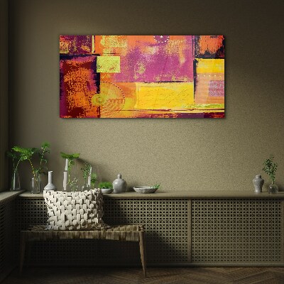 Schilderij op glas Kleurrijke abstracte composities