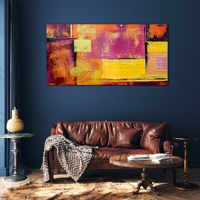 Schilderij op glas Kleurrijke abstracte composities