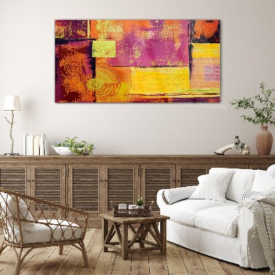 Schilderij op glas Kleurrijke abstracte composities