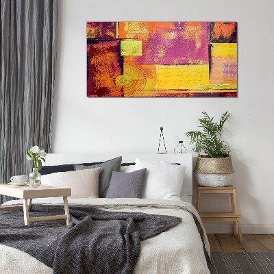 Schilderij op glas Kleurrijke abstracte composities
