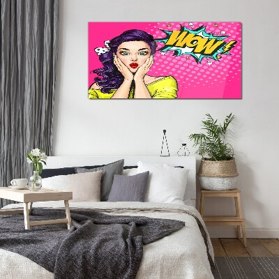 Glas foto Verrassing in Pop Art