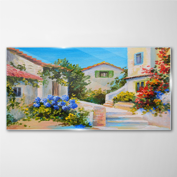 Glas foto Een charmant lentestadje