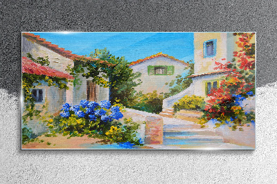 Glas foto Een charmant lentestadje