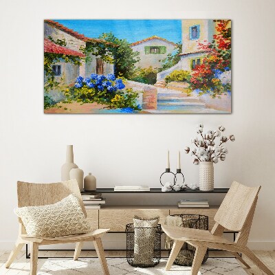 Glas foto Een charmant lentestadje