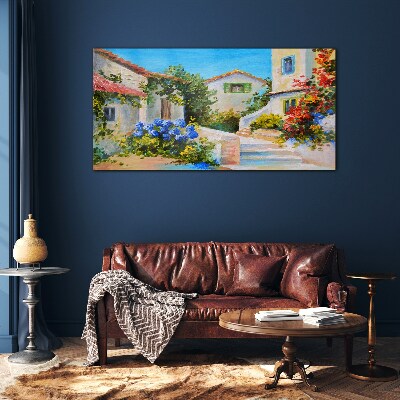 Glas foto Een charmant lentestadje