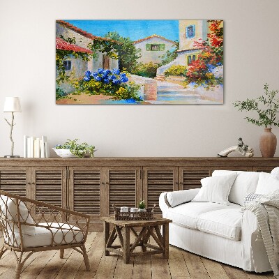 Glas foto Een charmant lentestadje