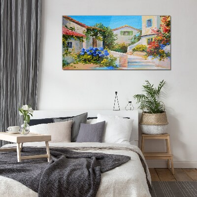 Glas foto Een charmant lentestadje