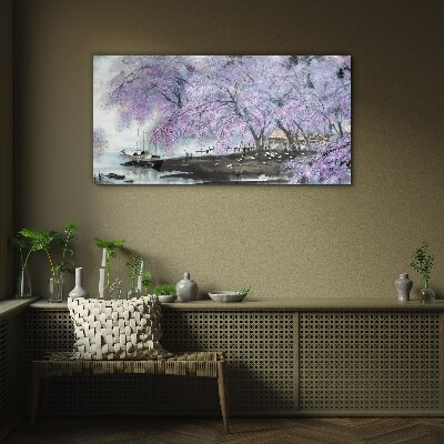 Schilderij op glas Lentebloei