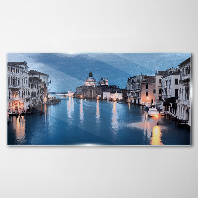Foto op glas Venetië in het avondlicht