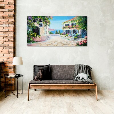 Glas foto Een charmante badplaats