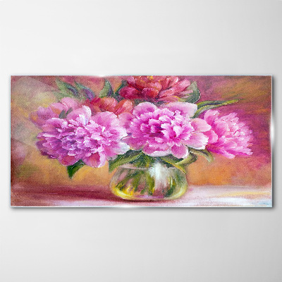 Schilderij op glas Lentebloemen in een vaas