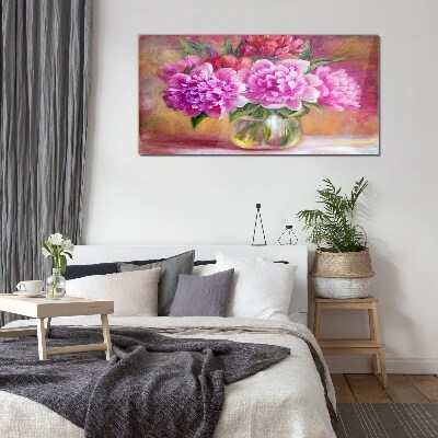 Schilderij op glas Lentebloemen in een vaas