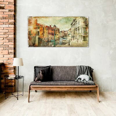 Foto op glas Venetië in pasteltinten