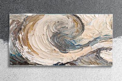 Schilderij op glas Dynamische kleurgolven