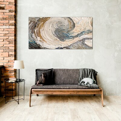 Schilderij op glas Dynamische kleurgolven