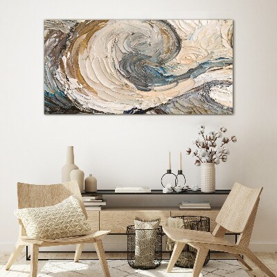 Schilderij op glas Dynamische kleurgolven