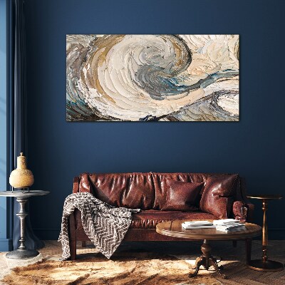 Schilderij op glas Dynamische kleurgolven