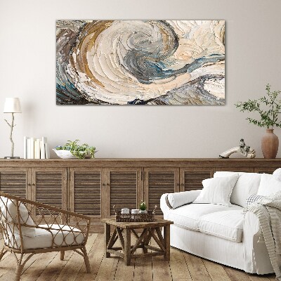 Schilderij op glas Dynamische kleurgolven