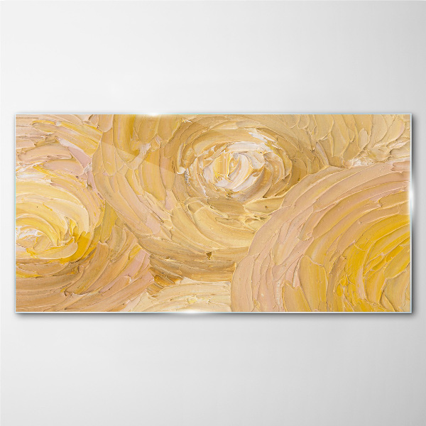 Foto op glas Beige spiralen in zacht licht