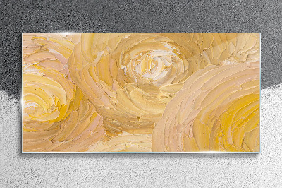 Foto op glas Beige spiralen in zacht licht