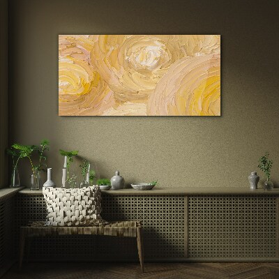 Foto op glas Beige spiralen in zacht licht