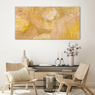 Foto op glas Beige spiralen in zacht licht