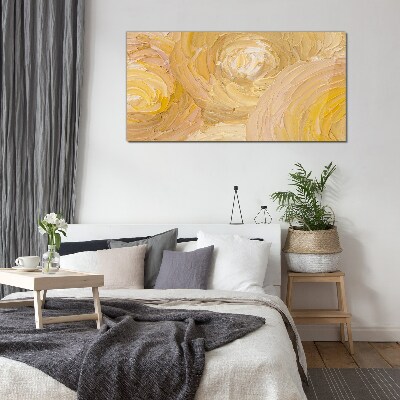 Foto op glas Beige spiralen in zacht licht