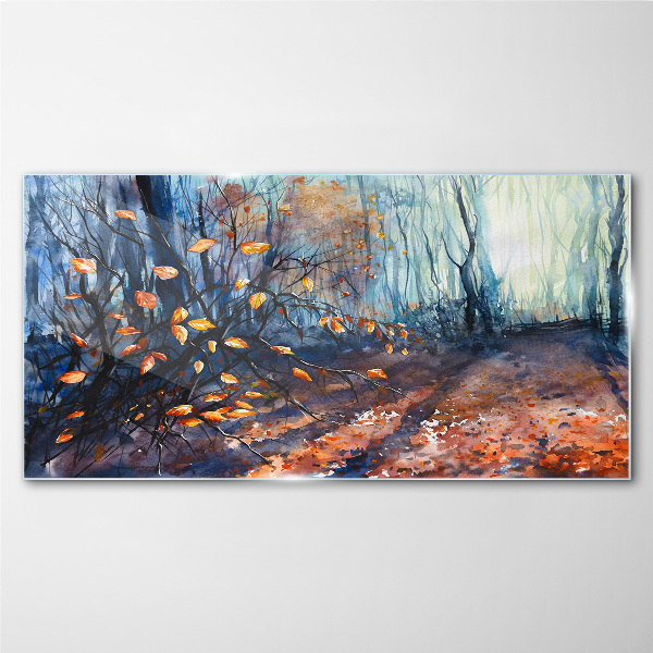 Schilderij op glas Herfststeegje