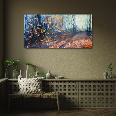 Schilderij op glas Herfststeegje